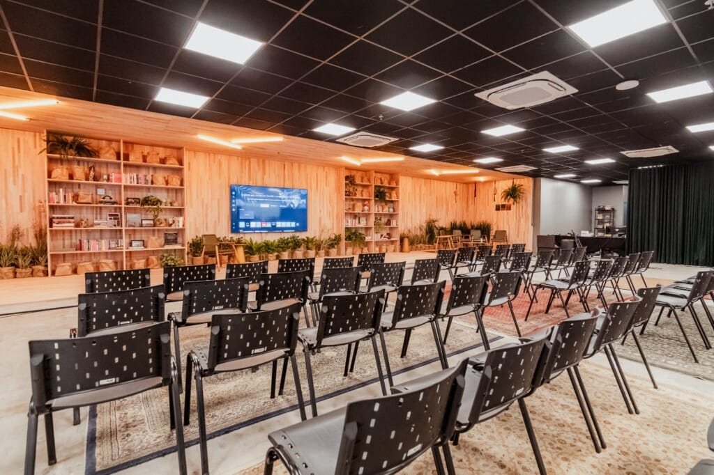 Sala de imersão do Conect.AI no Instituto Caldeira
